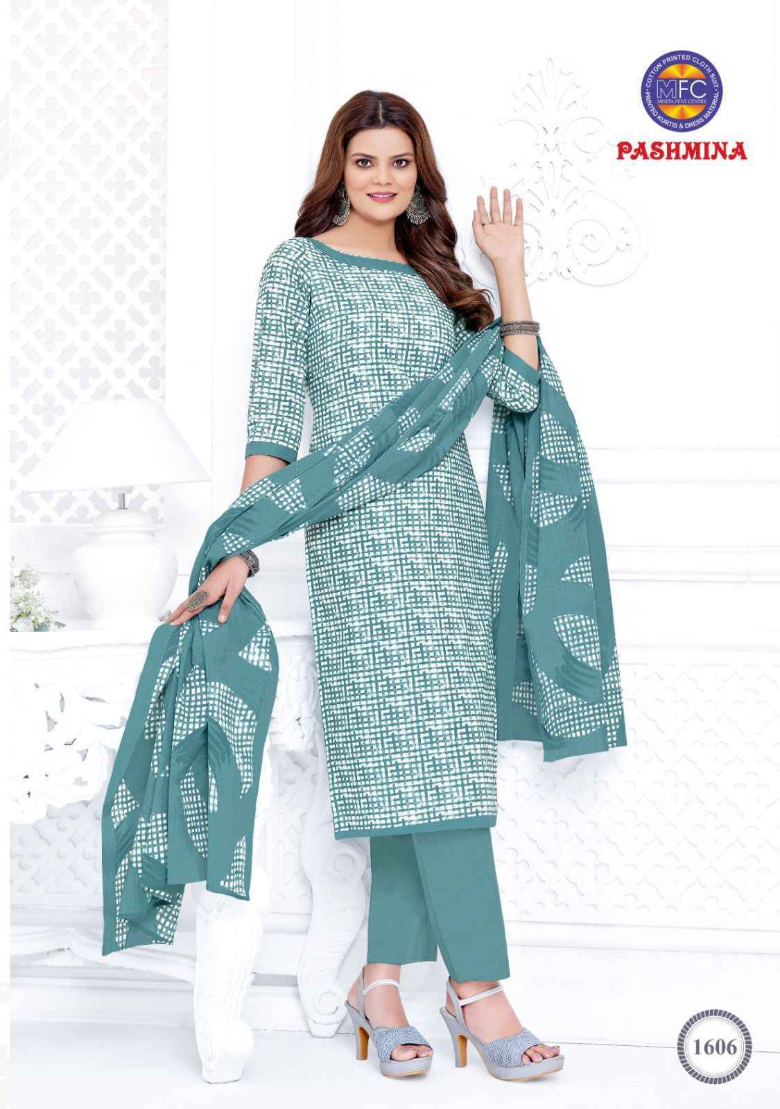 MFC Pashmina Vol 16 Cotton Dress Material 12 pcs Catalogue