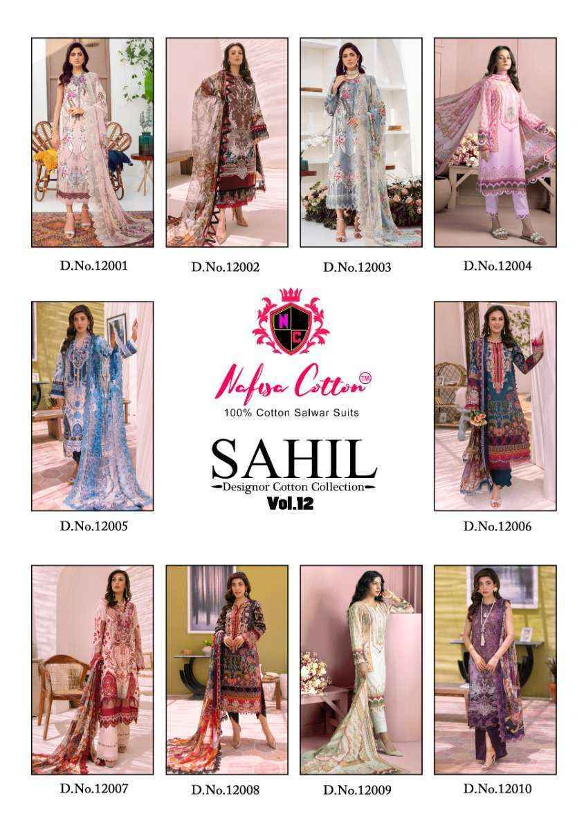 Nafisa Cotton Sahil Designer Cotton Collection Vol 12 Readymade Cotton Dress 10 pcs Catalogue