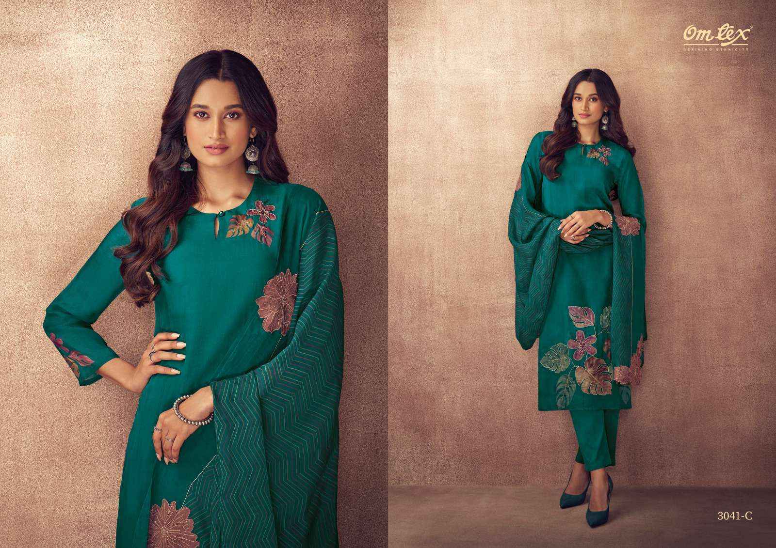 Omtex Zoya Vol 2 Organza Dress Material 3 pcs Catalogue