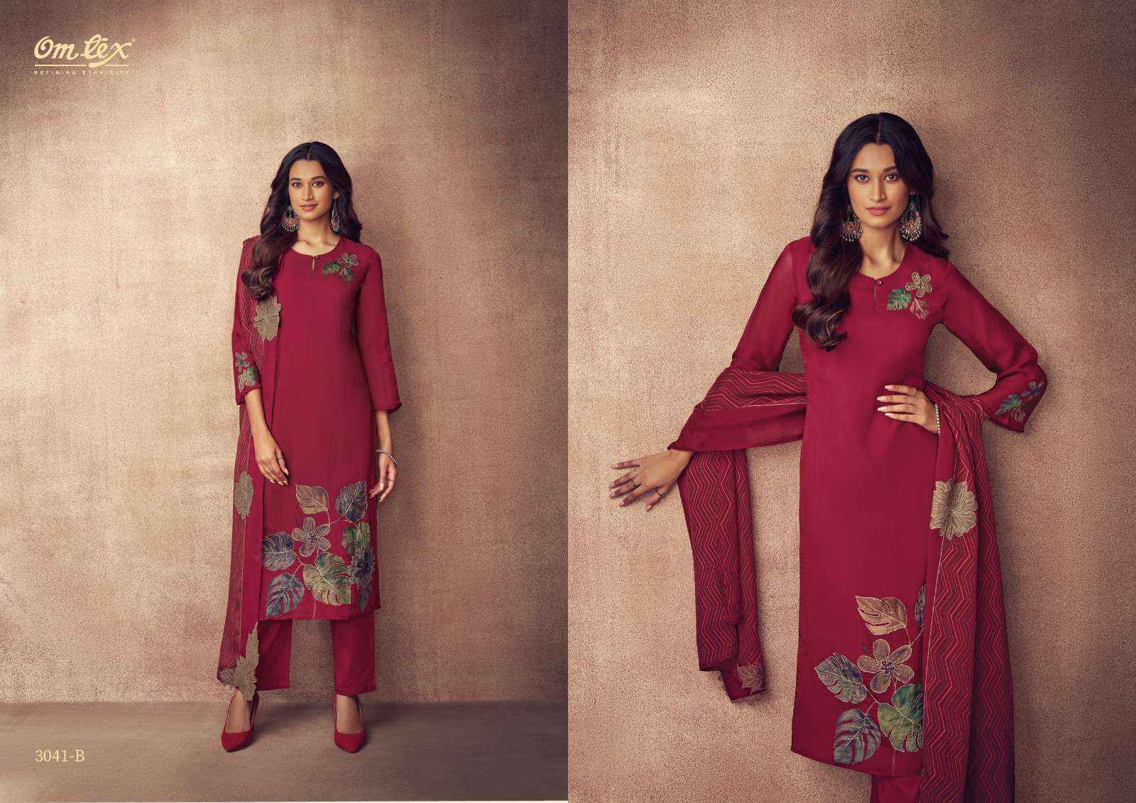 Omtex Zoya Vol 2 Organza Dress Material 3 pcs Catalogue