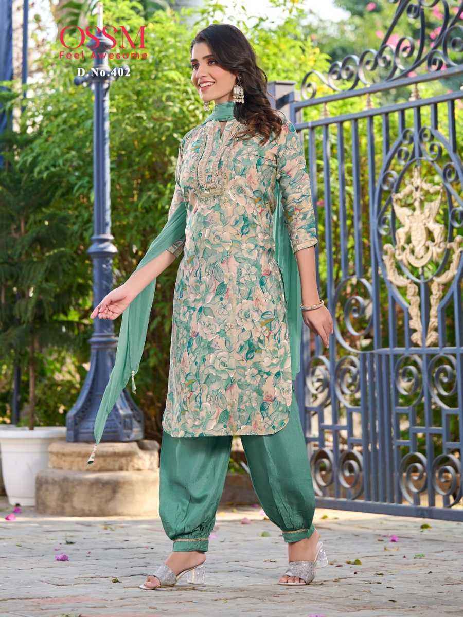 Ossm Afghani Vol 4 Chanderi Kurti Combo 6 pcs Catalogue