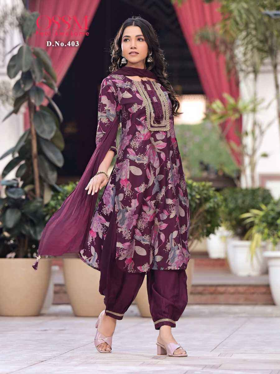 Ossm Afghani Vol 4 Chanderi Kurti Combo 6 pcs Catalogue