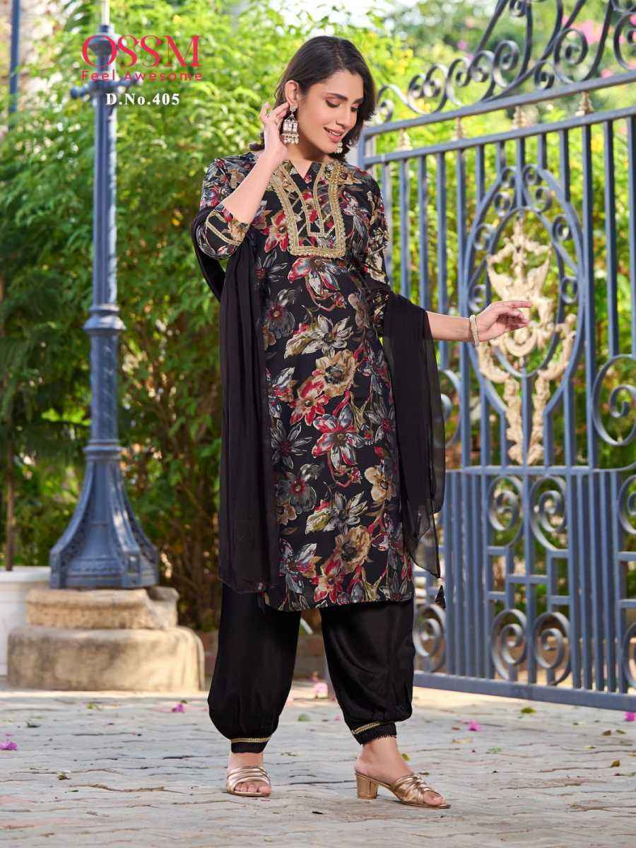 Ossm Afghani Vol 4 Chanderi Kurti Combo 6 pcs Catalogue