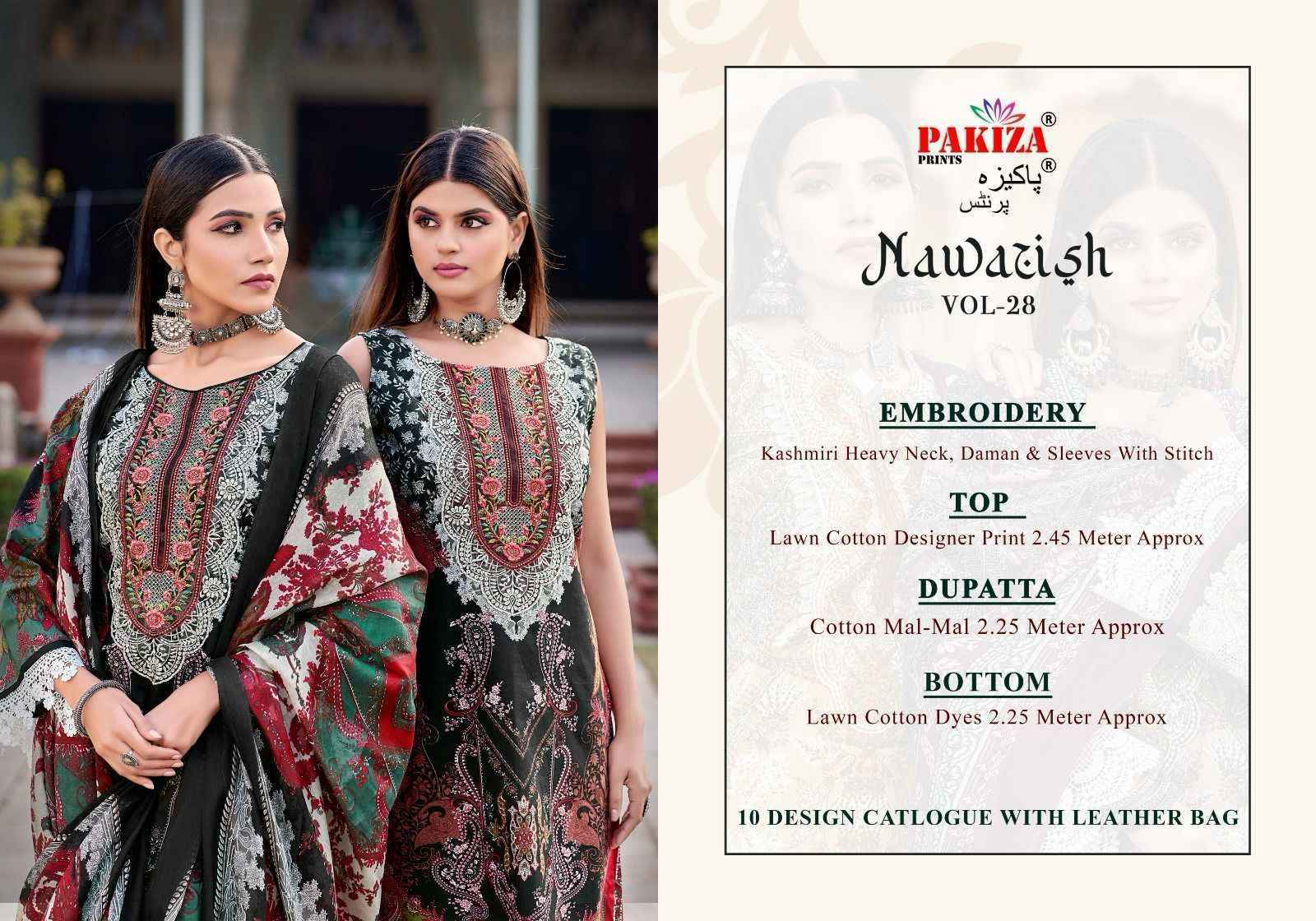 Pakiza Prints Nawazish Vol 28 Cotton Dress Material 10 pcs Catalogue