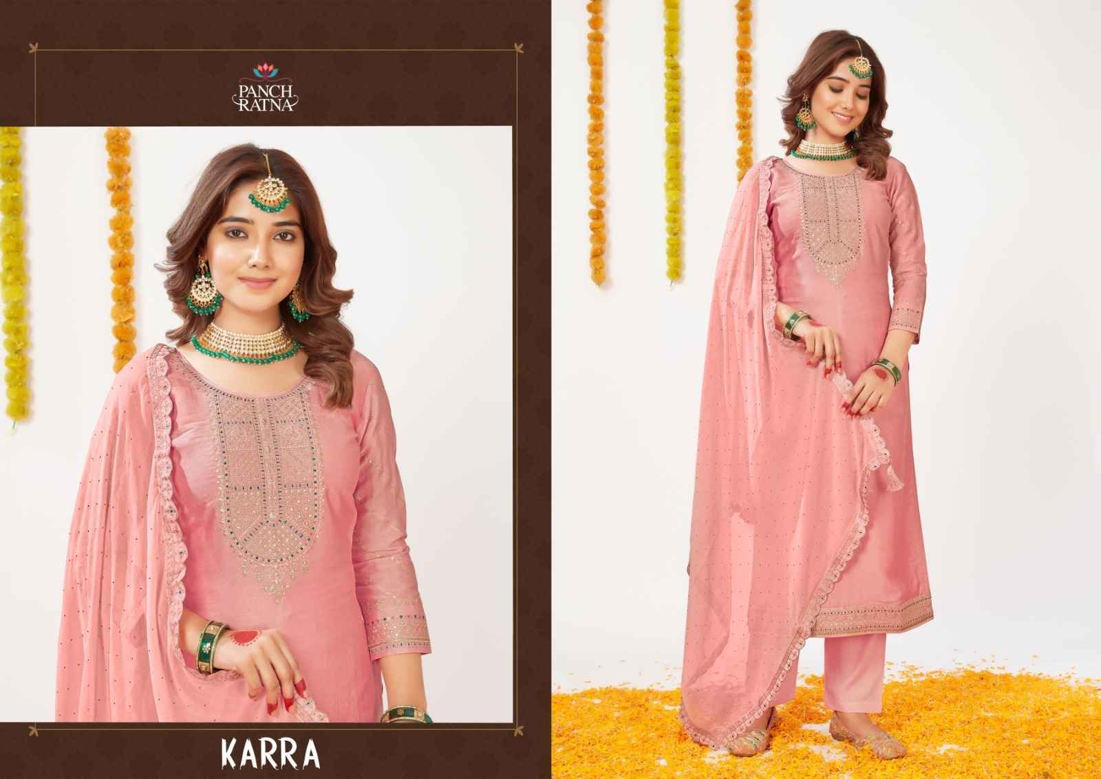 Panch Ratna Karra Silk Dress Material 4 pcs Catalogue