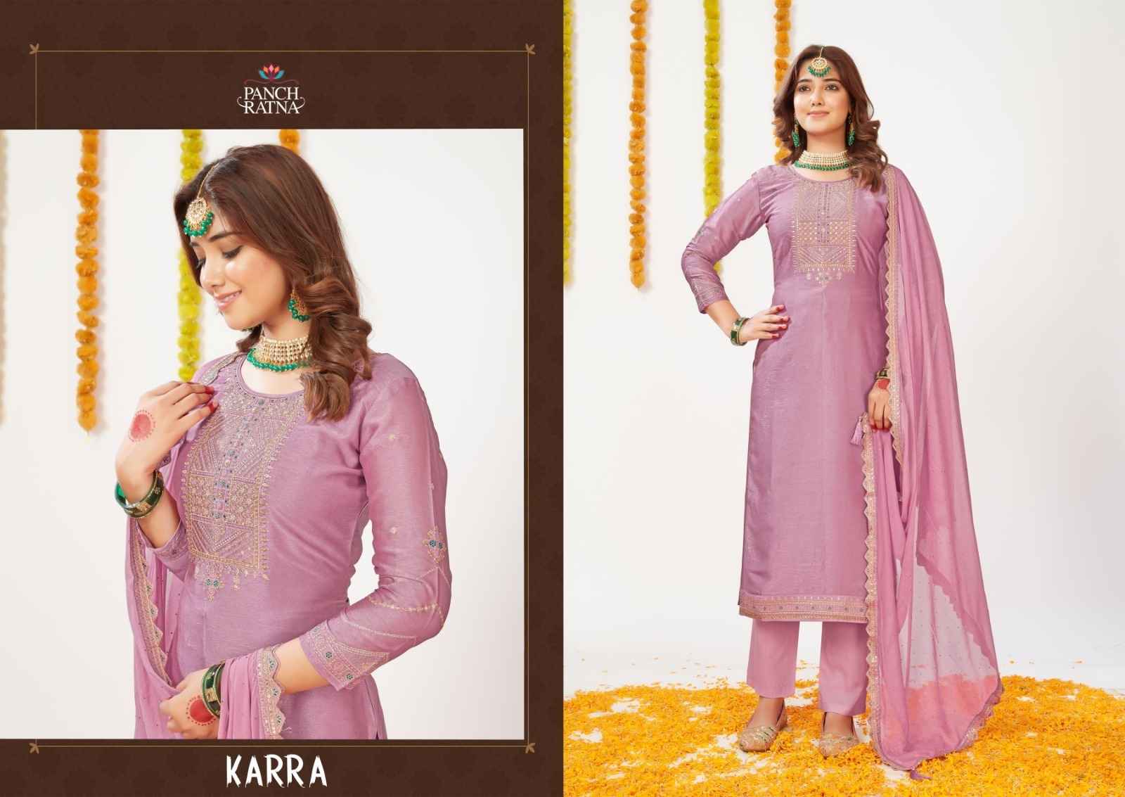 Panch Ratna Karra Silk Dress Material 4 pcs Catalogue