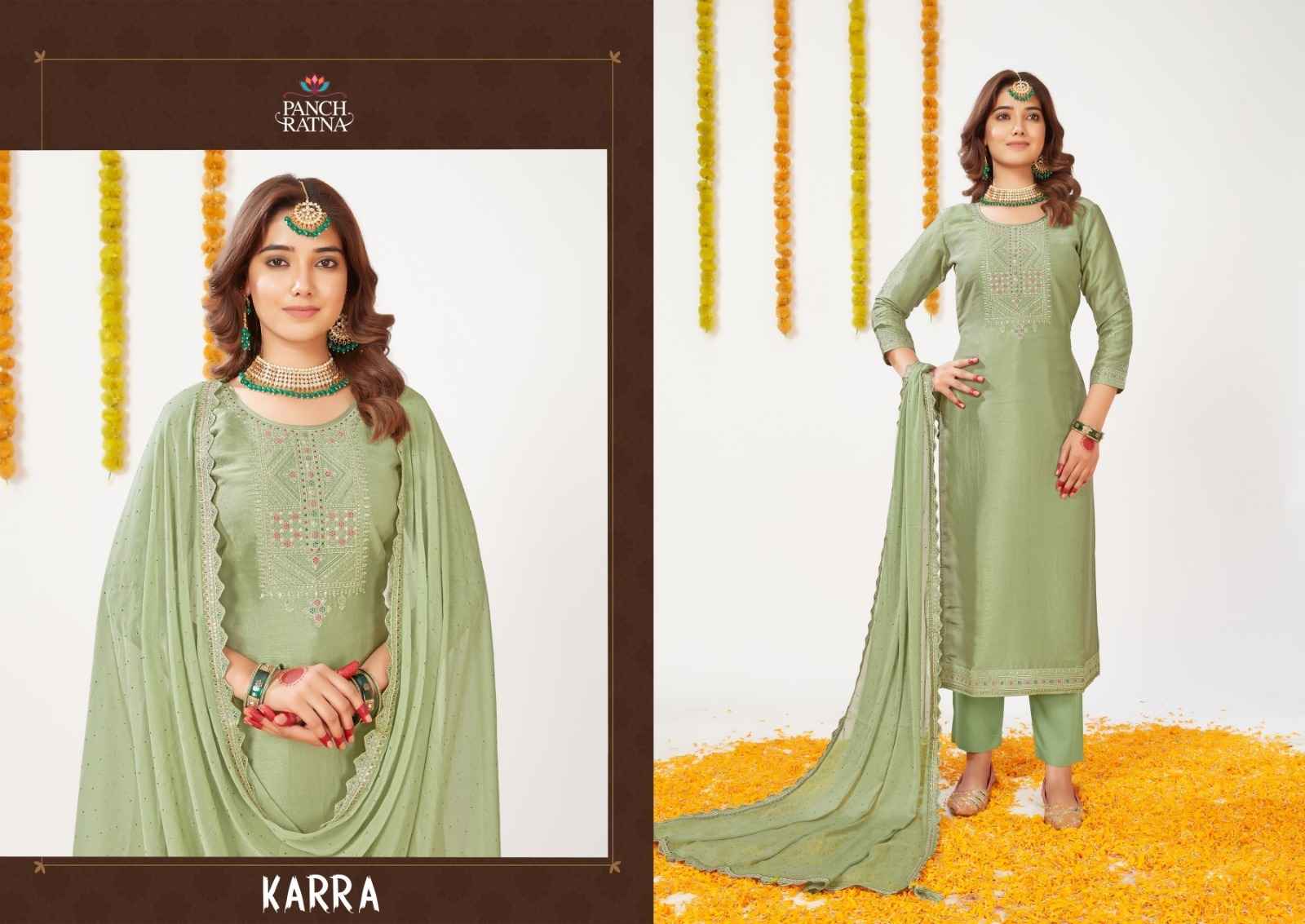 Panch Ratna Karra Silk Dress Material 4 pcs Catalogue