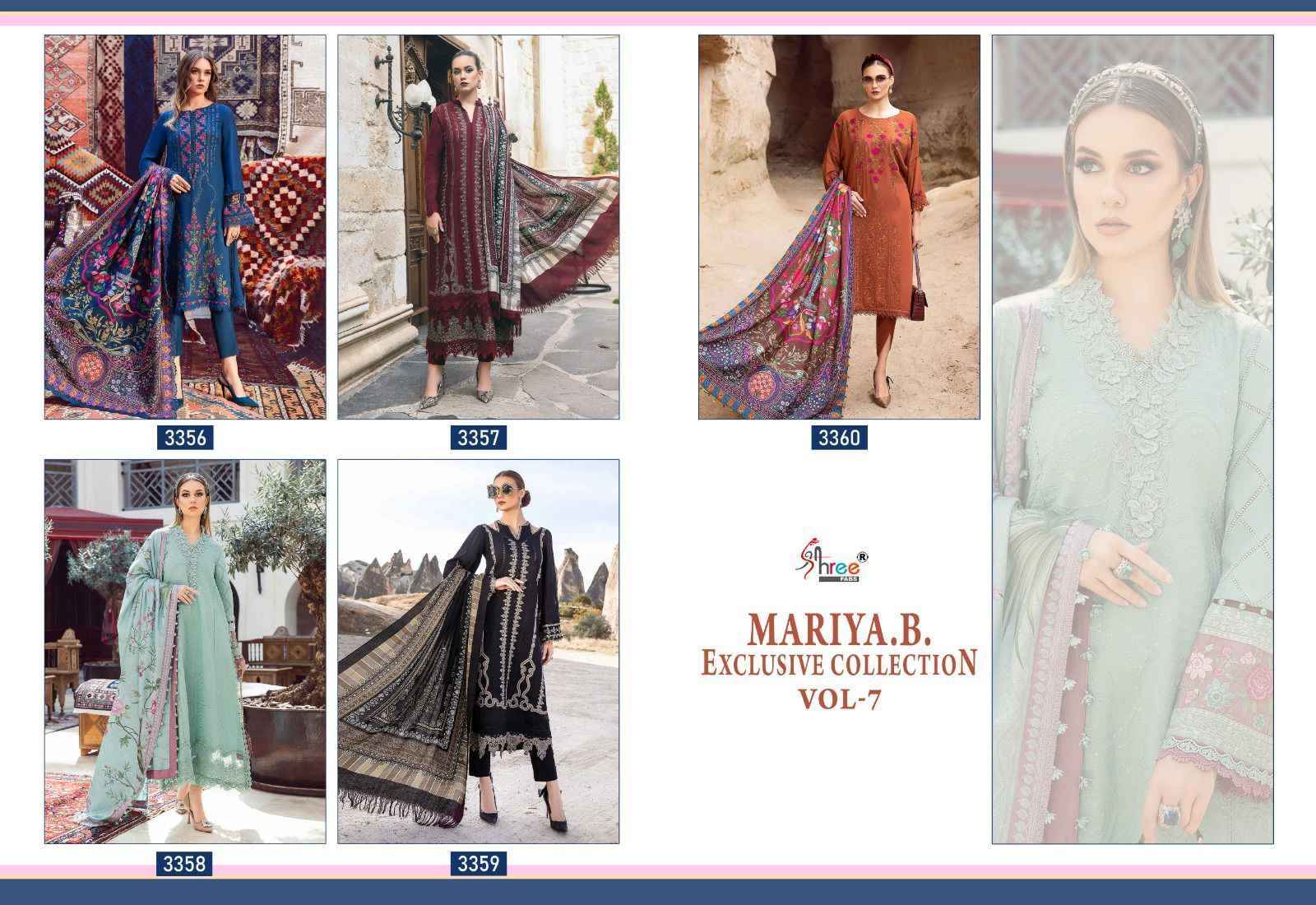 Shree Fabs Mariya B Vol 7 Rayon Cotton Dress Material 5 pcs Catalogue