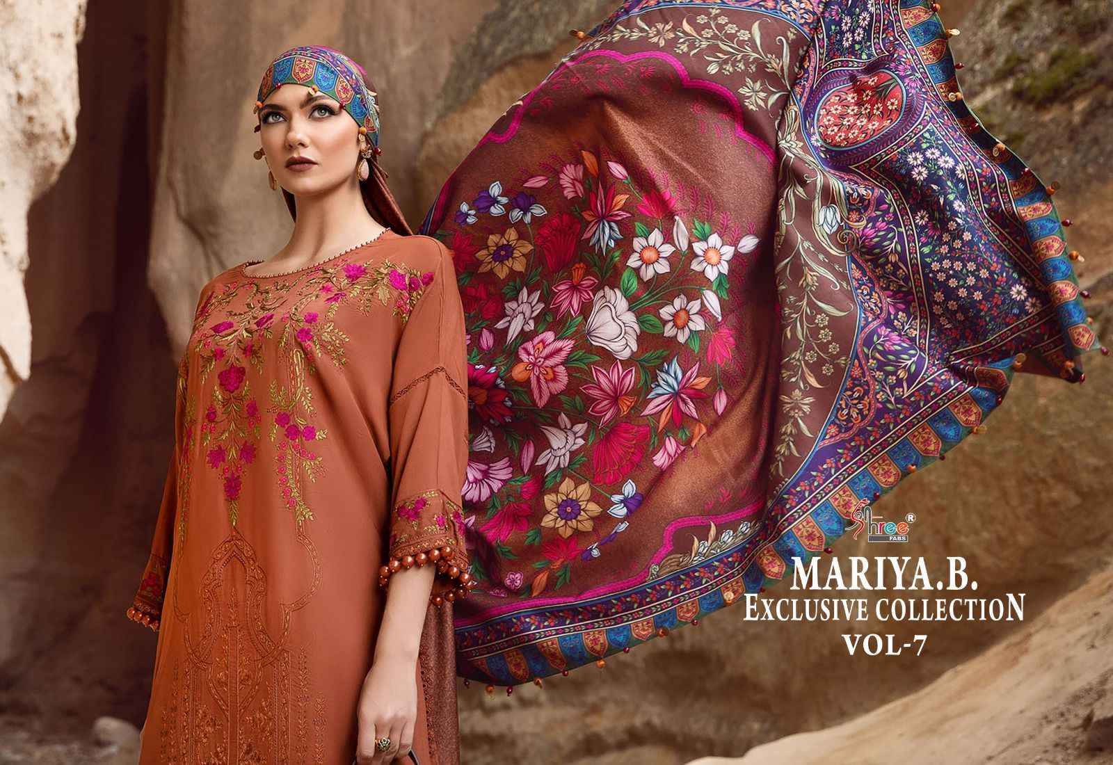Shree Fabs Mariya B Vol 7 Rayon Cotton Dress Material 5 pcs Catalogue