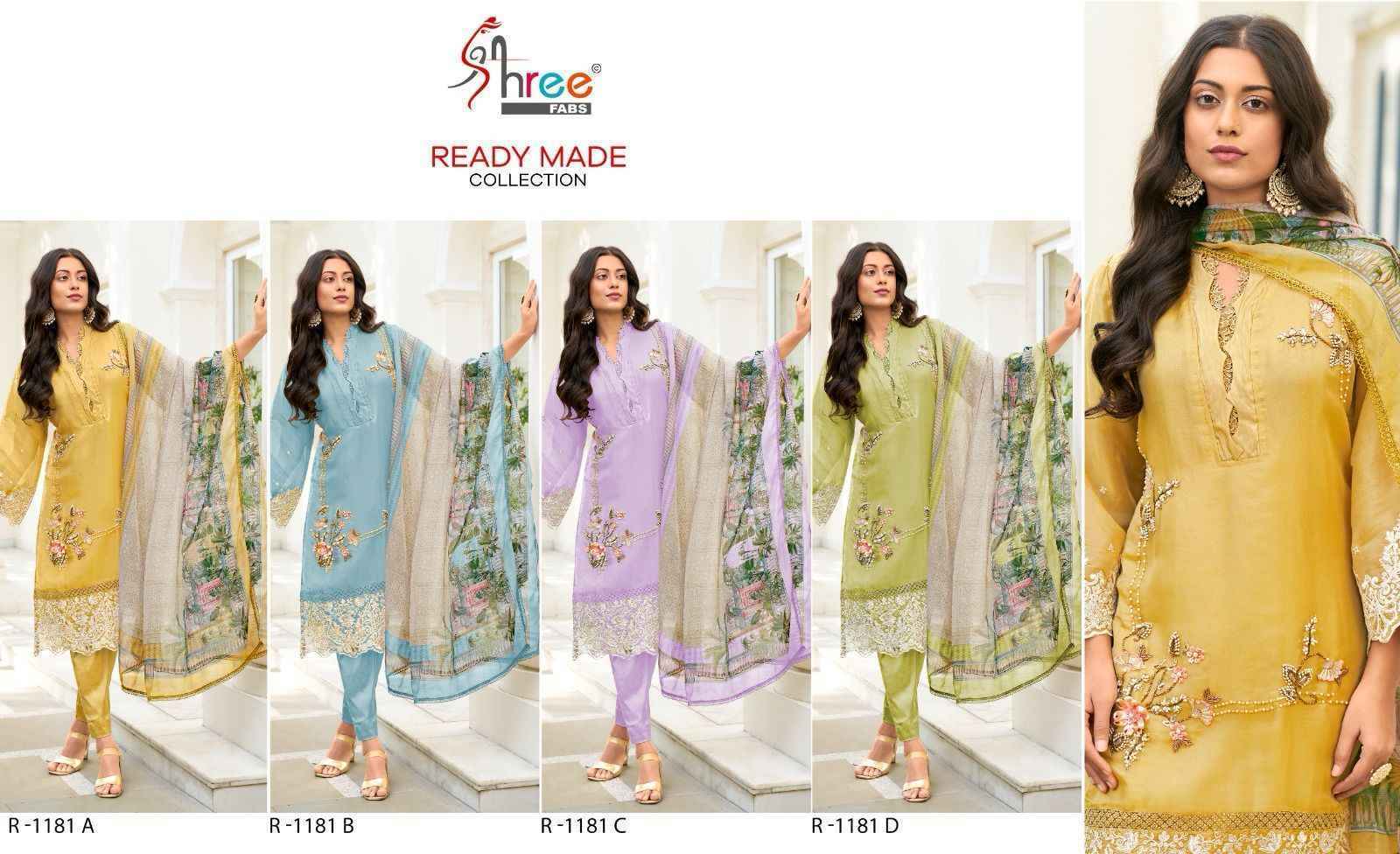 Shree Fabs R 1181 Readymade Organza Dress 4 pcs Catalogue