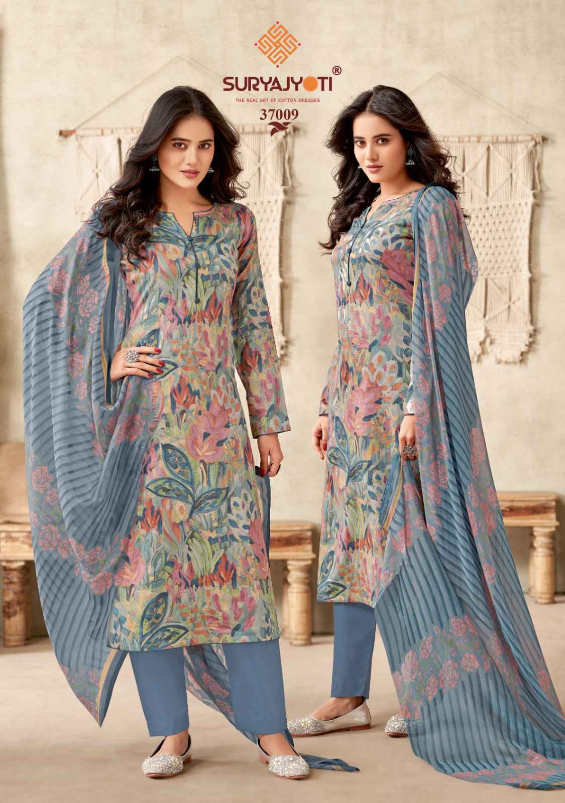 Suryajyoti Naishaa Vol 37 Jam Satin Dress Material Wholesale Suits Trader