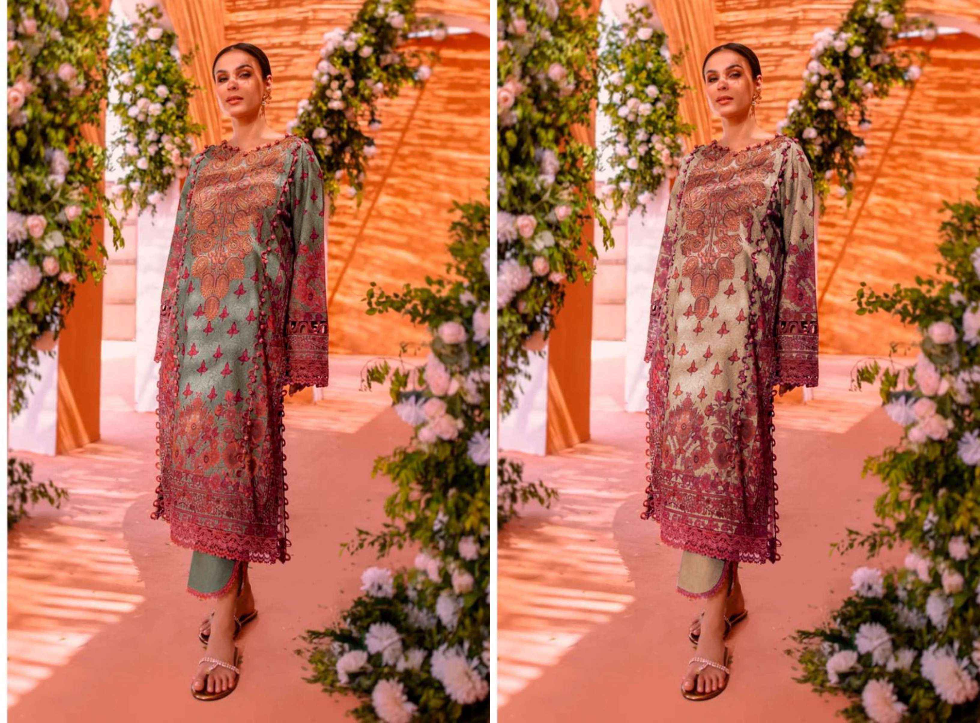 Taj Creation D No 472 & 475 Cotton Dress Material 2 pcs Catalogue