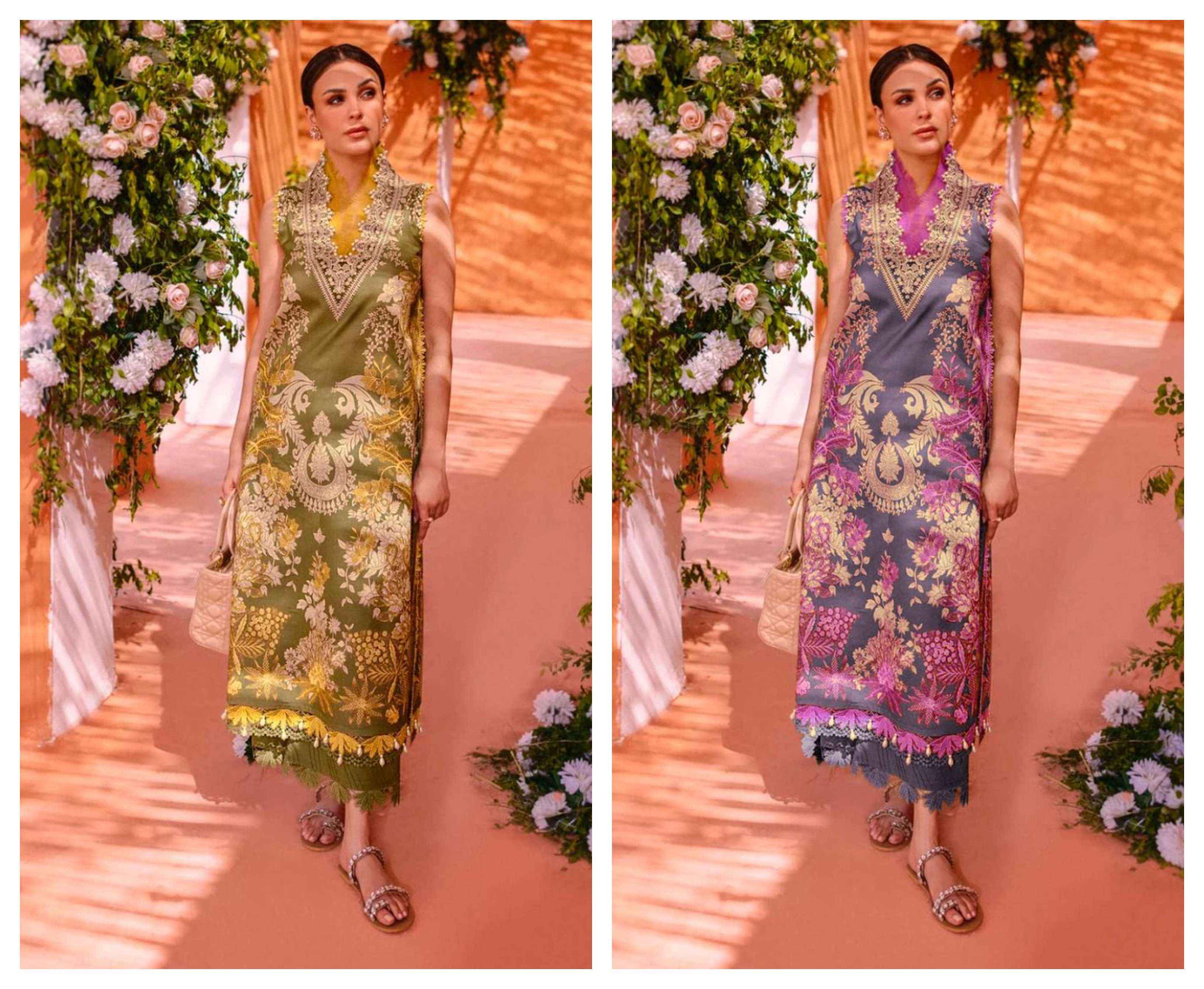 Taj Creation D No 473 & 476 Cotton Dress Material 2 pcs Catalogue