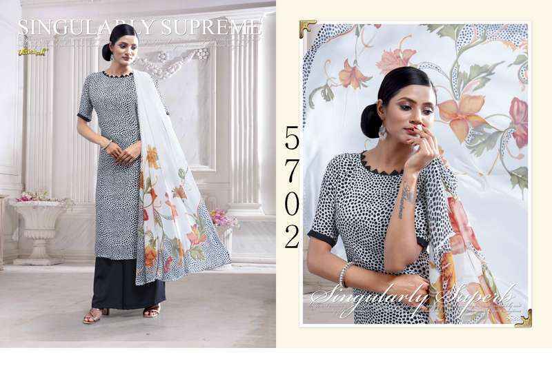 Vaishali 5700 Crape Dress Material 9 pcs Catalogue