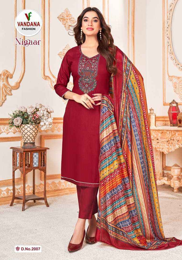 Vandana Fashion Nigaar Reyon Dress Material 8 pcs Catalogue