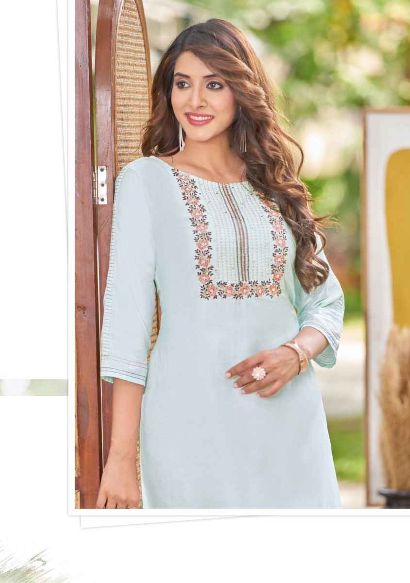 Wooglee Barbella Vol 11 Rayon Kurti 6 pcs Catalogue