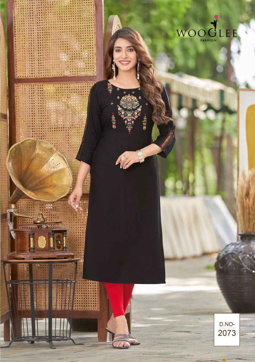 Wooglee Barbella Vol 11 Rayon Kurti 6 pcs Catalogue