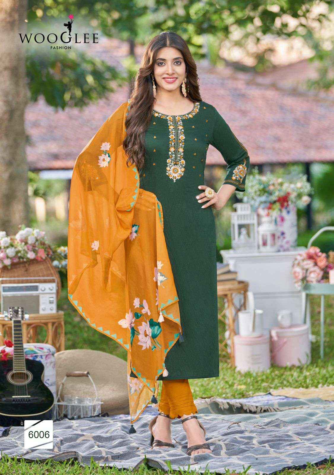 Wooglee Kamakshi Viscose Kurti Combo 6 pcs Catalogue