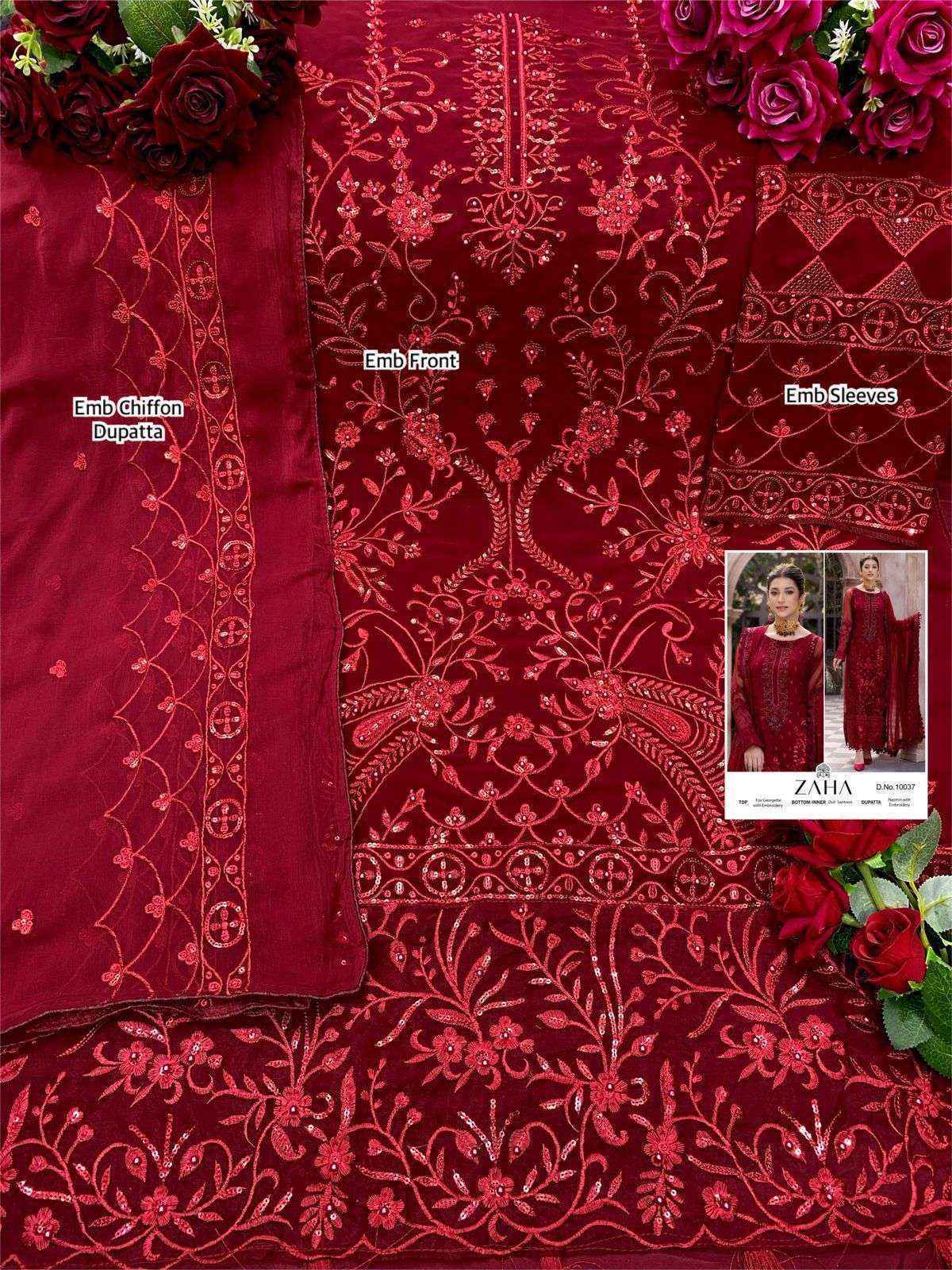 Zaha Inaya Vol 2 Georgette Dress Material 5 pcs Catalogue