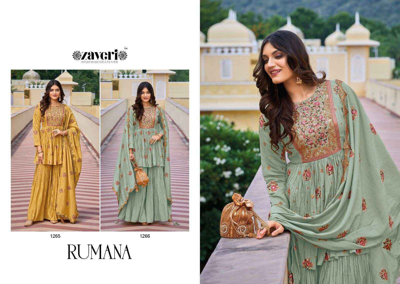 Zaveri Rumana Readymade Silk Dress 2 pcs Catalogue
