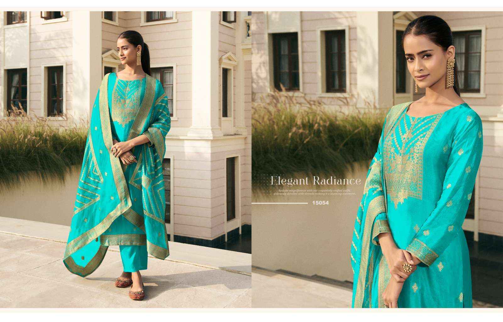 Zisa Olive Vol 2 Tabby Silk Dress Material 4 pcs Catalogue