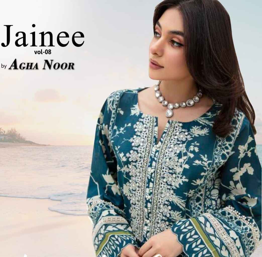 Agha Noor Jainee Vol 8 Cotton Dress Material 6 pcs Catalogue