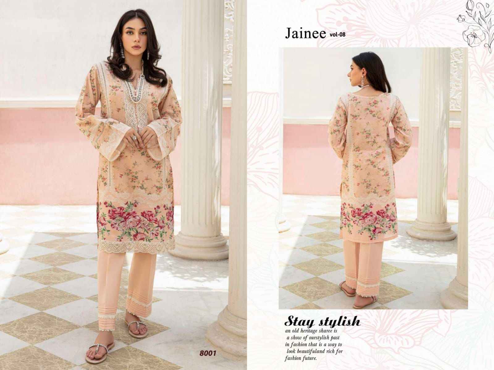 Agha Noor Jainee Vol 8 Cotton Dress Material 6 pcs Catalogue