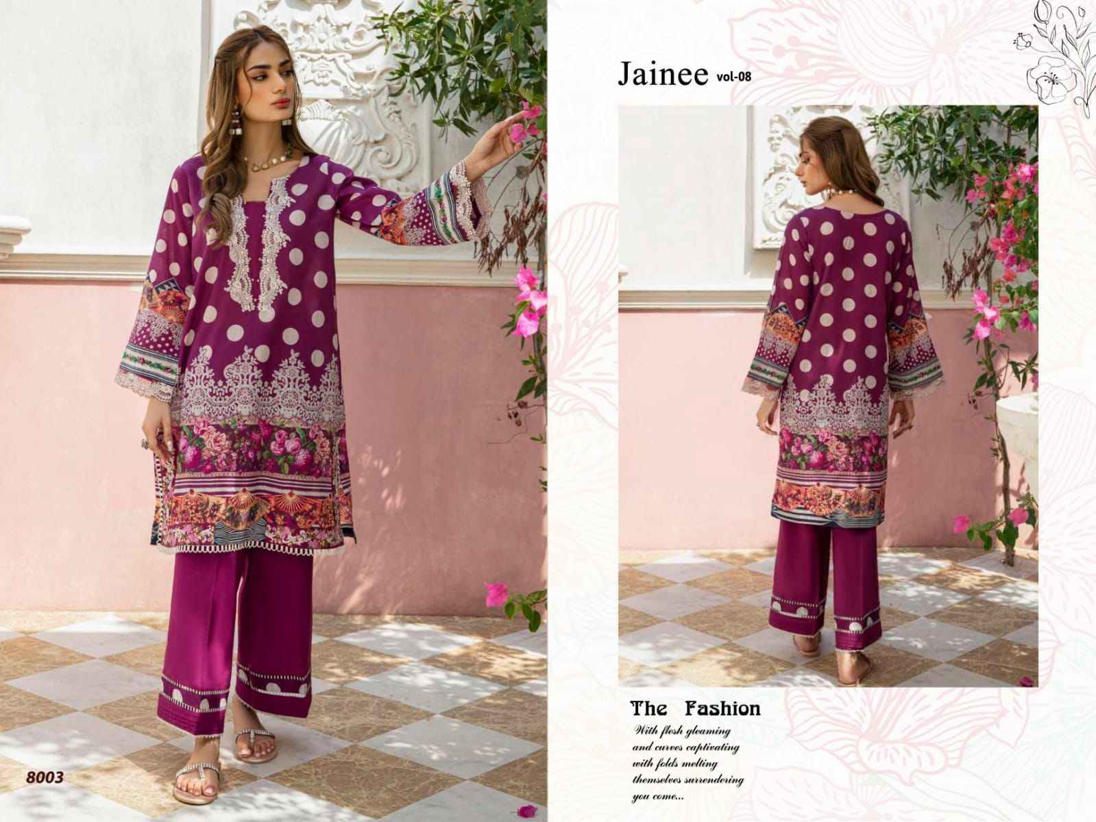 Agha Noor Jainee Vol 8 Cotton Dress Material 6 pcs Catalogue