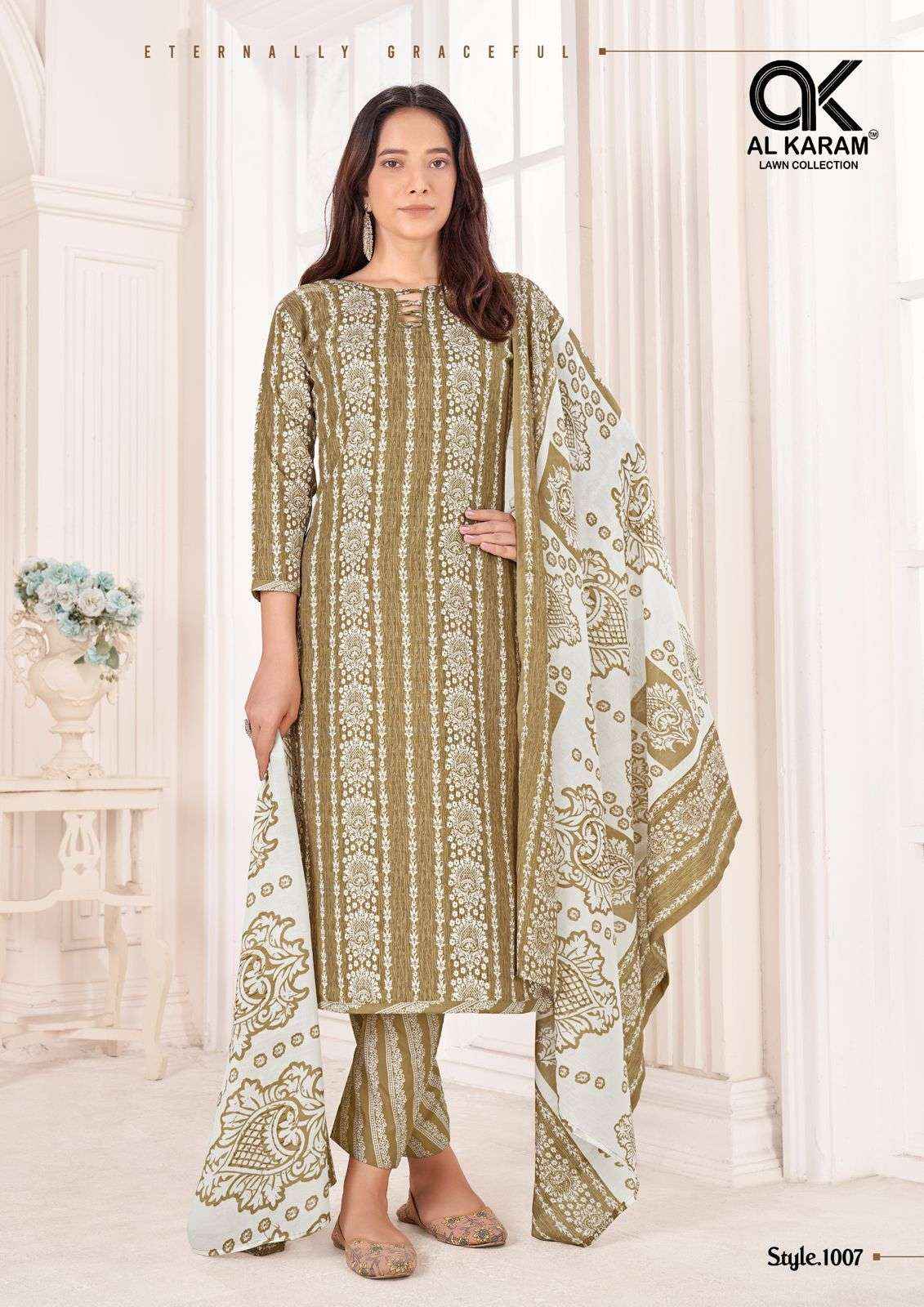 Al Karam Tamanna Signature Print Cotton Dress Material 10 pcs Catalogue