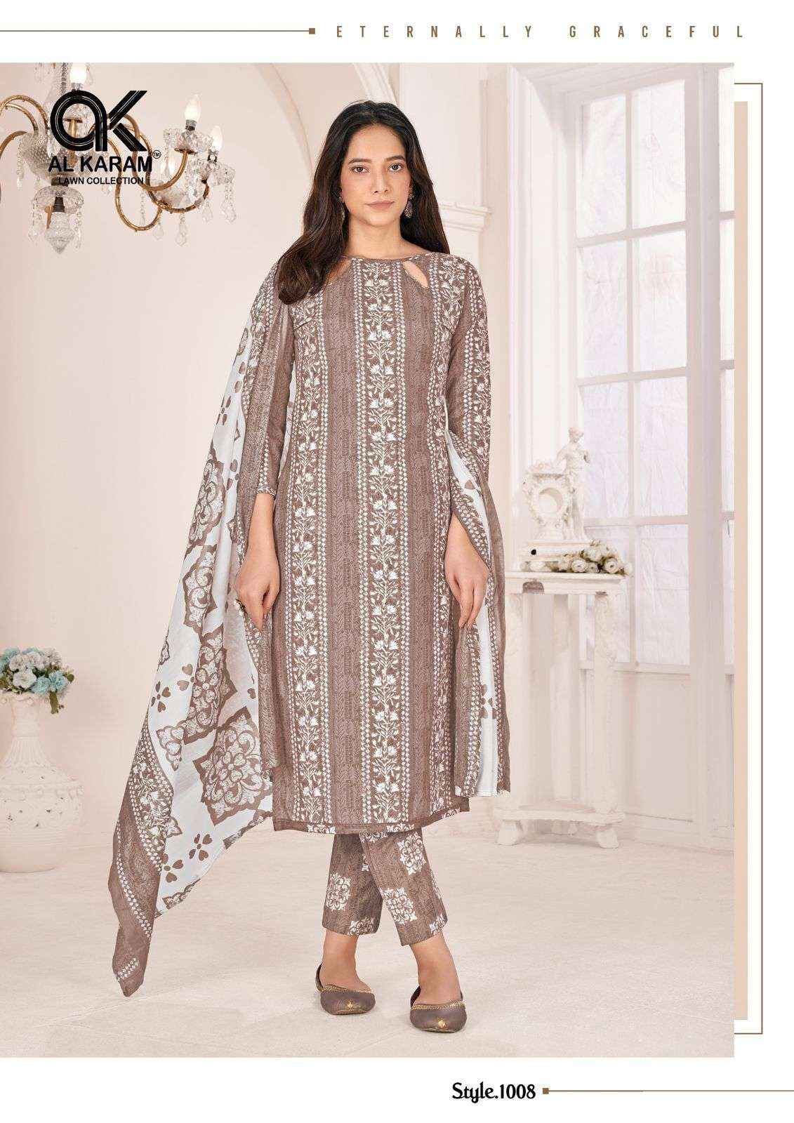 Al Karam Tamanna Signature Print Cotton Dress Material 10 pcs Catalogue