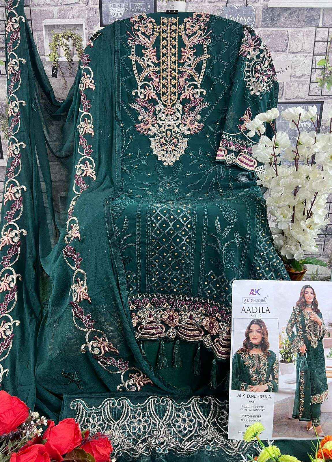 AL Khushbu Aadila Vol 2 Georgette Dress Material 4 pcs Catalogue