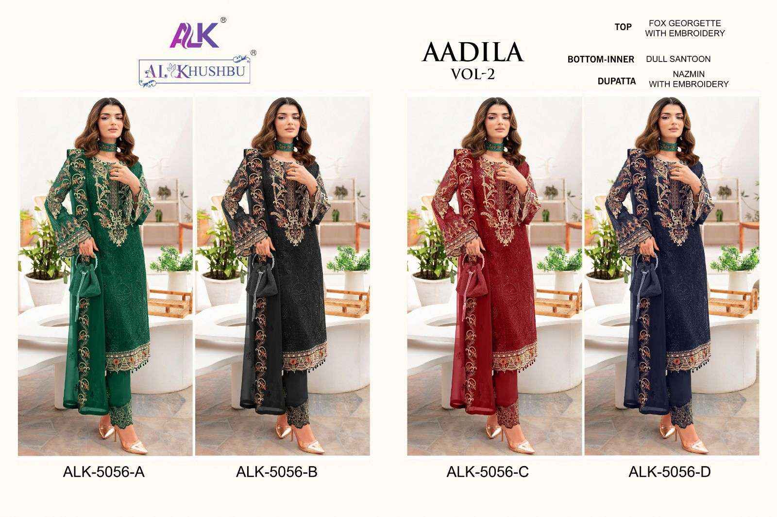 AL Khushbu Aadila Vol 2 Georgette Dress Material 4 pcs Catalogue