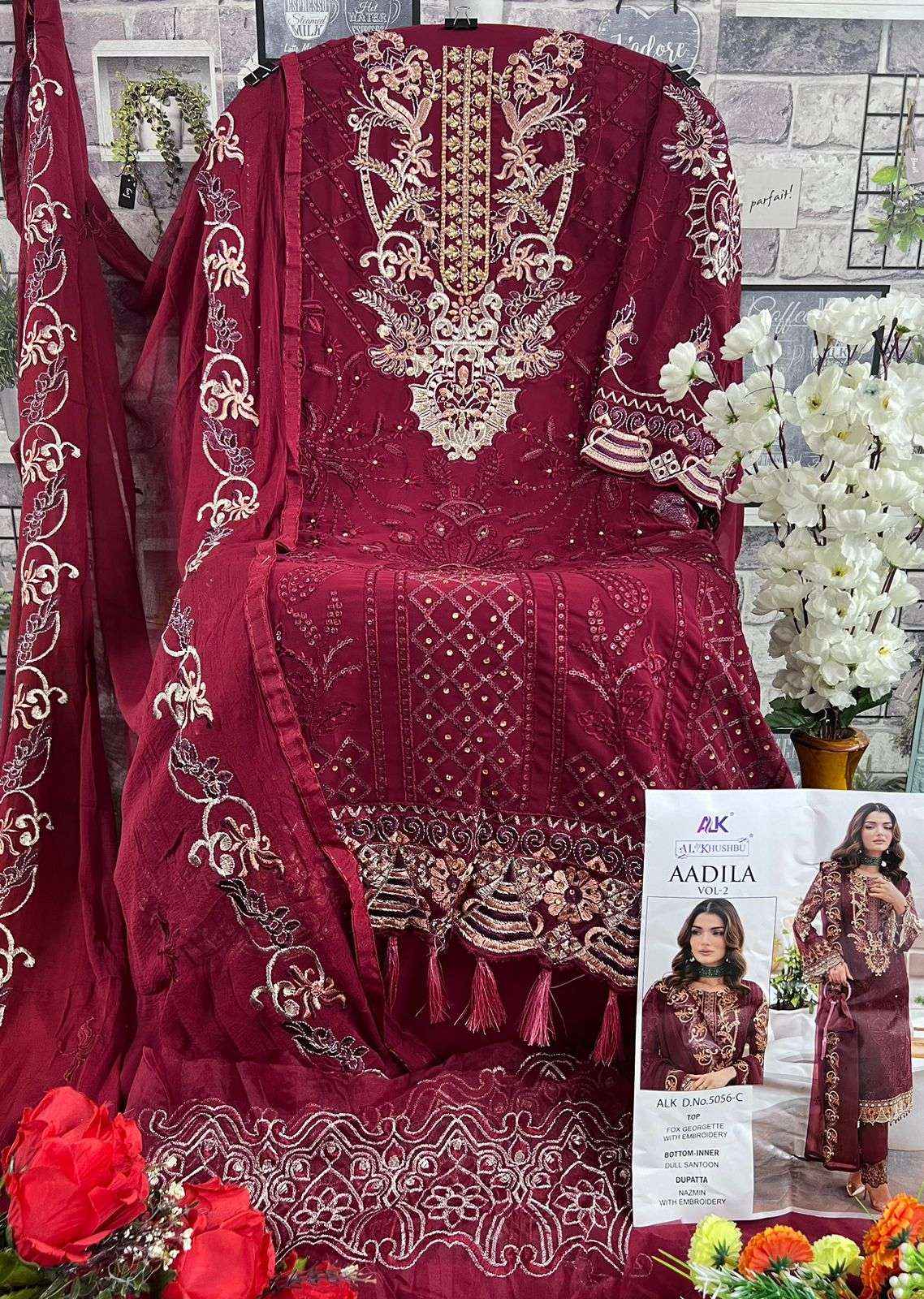 AL Khushbu Aadila Vol 2 Georgette Dress Material 4 pcs Catalogue