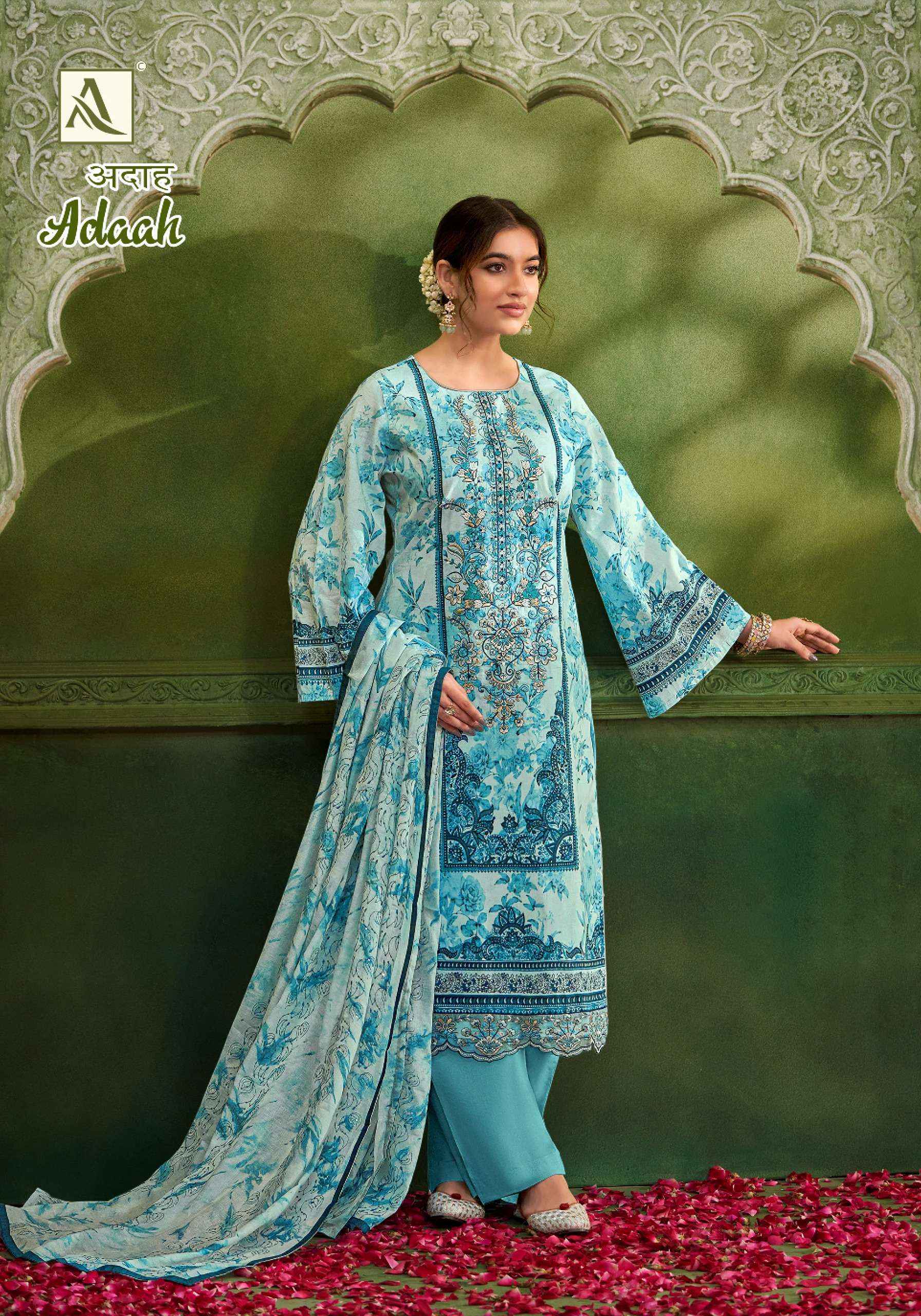 Alok Adaah Cambric Cotton Dress Material Wholesale Suits Online Store