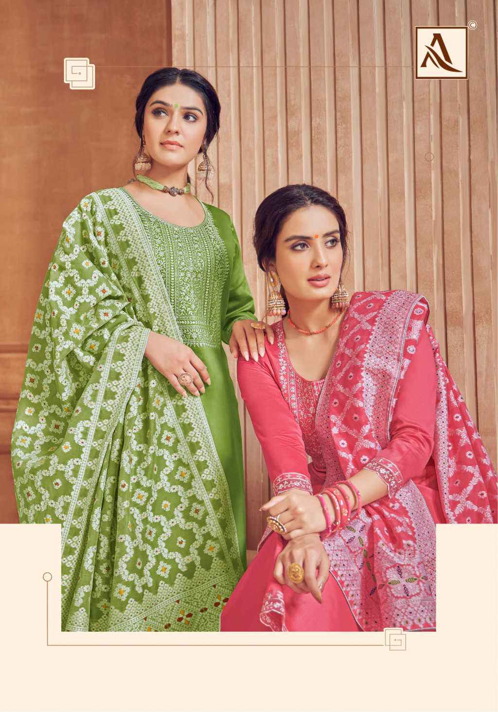 Women's Lakhnavi Handcrafted Cotton Chikankari Suit Material- HONC0163