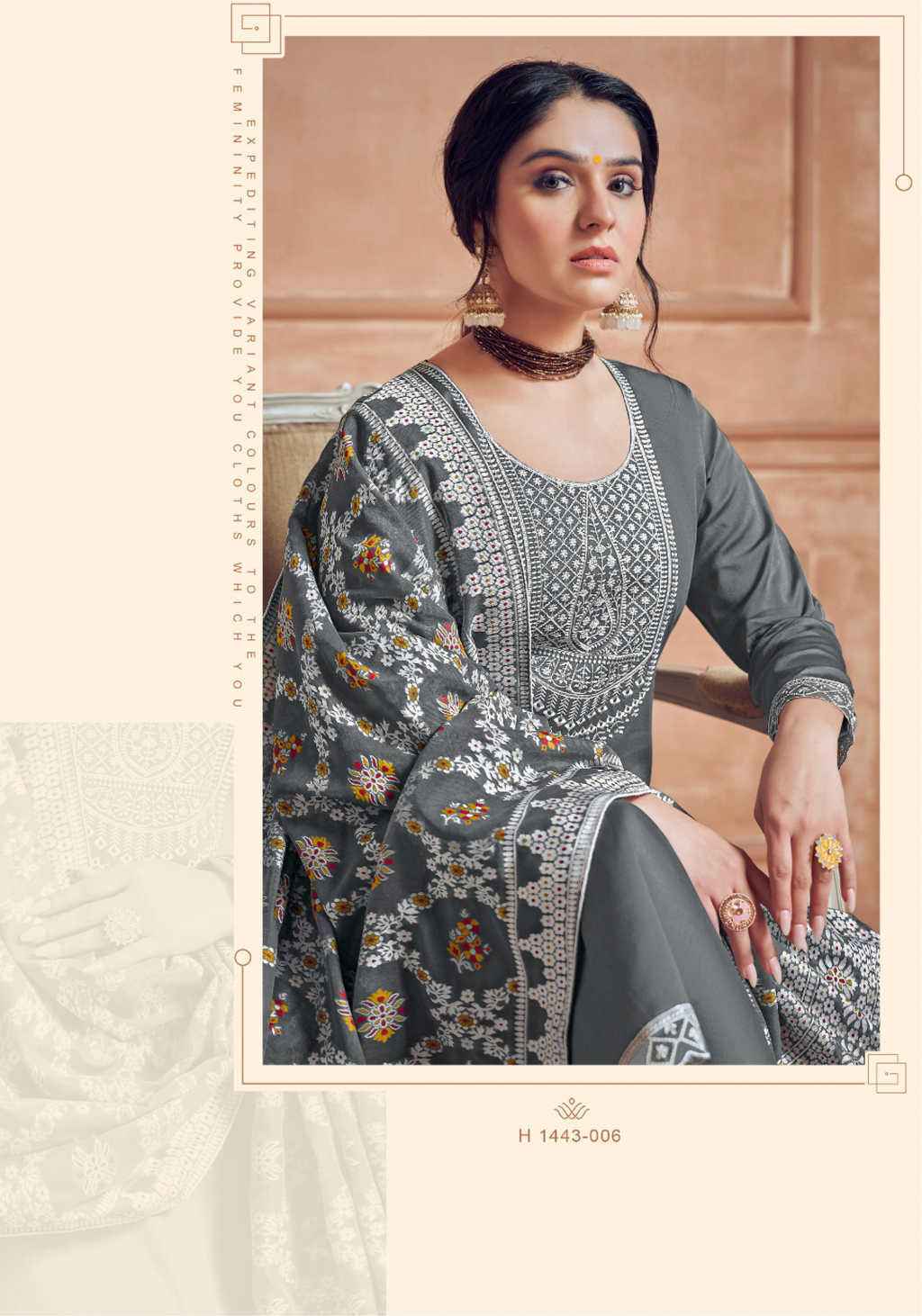 Buy Suhani Fashion Women's Georgette Lakhnavi Embroidery Salwar Suit Dress  Material (Faux Georgette, Khaki) at Amazon.in