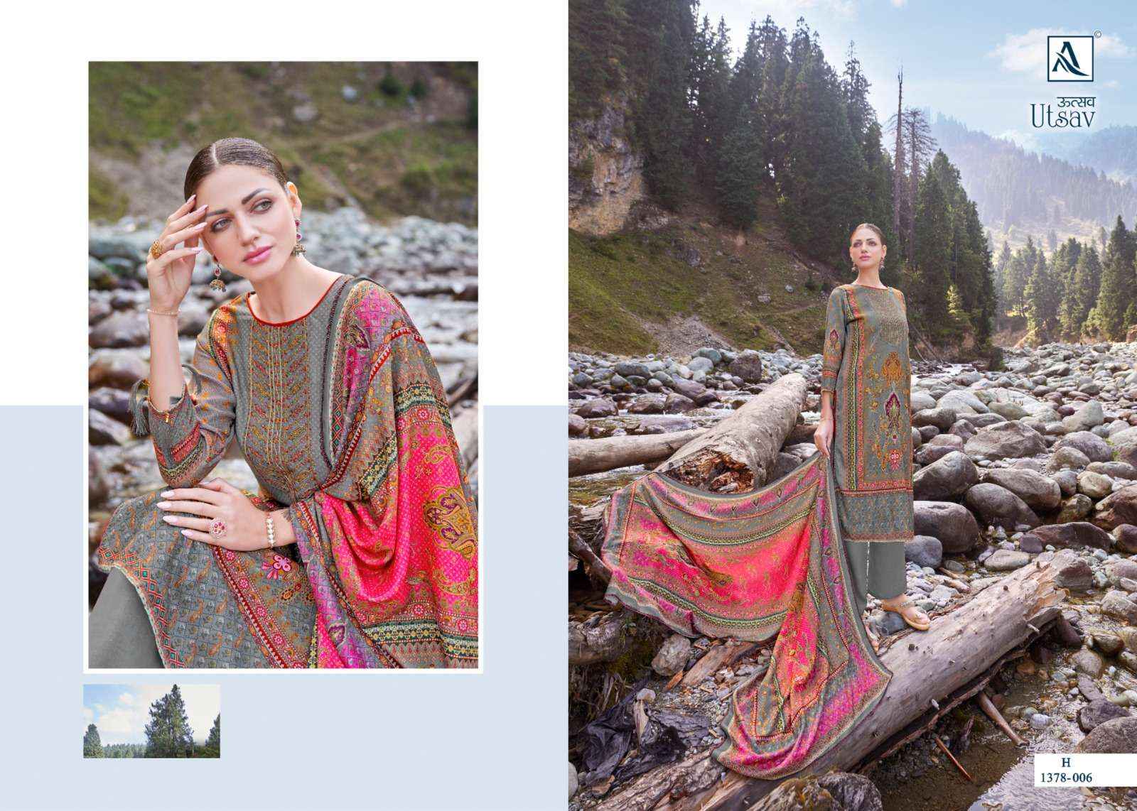 Alok Utsav Pashmina Dress Material 6 pcs Catalogue