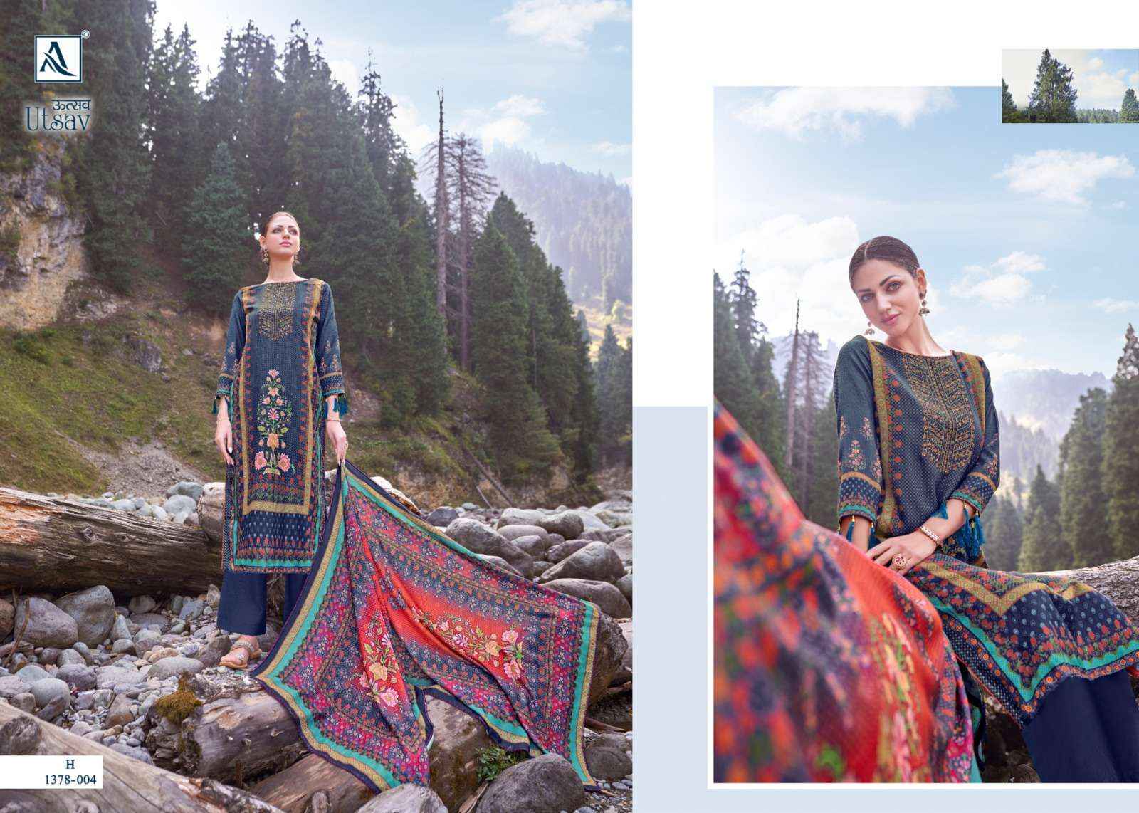 Alok Utsav Pashmina Dress Material 6 pcs Catalogue