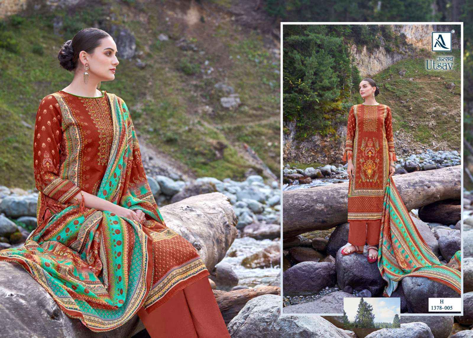 Alok Utsav Pashmina Dress Material 6 pcs Catalogue