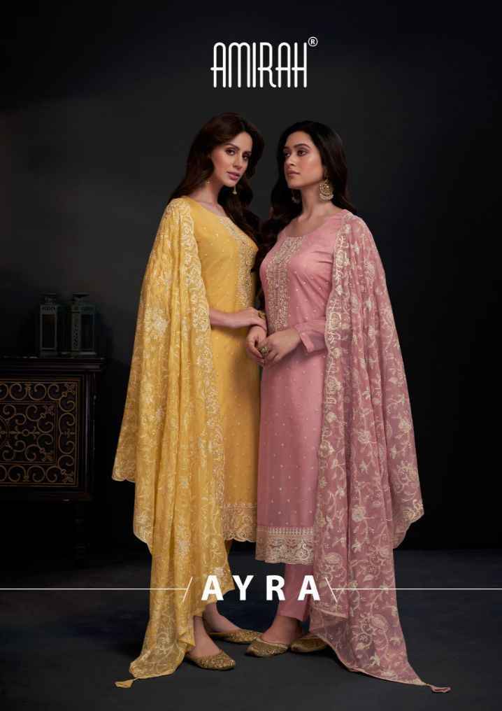 Amirah Ayra Organza Dress Material 5 pcs Catalogue