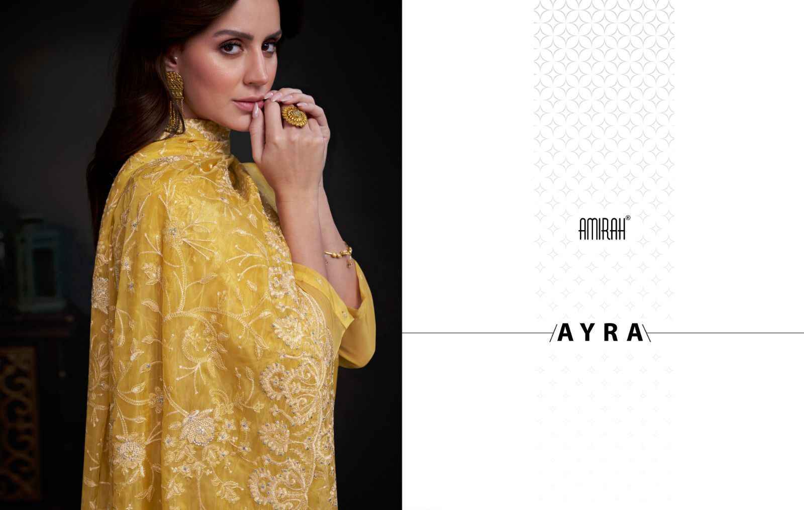 Amirah Ayra Organza Dress Material 5 pcs Catalogue