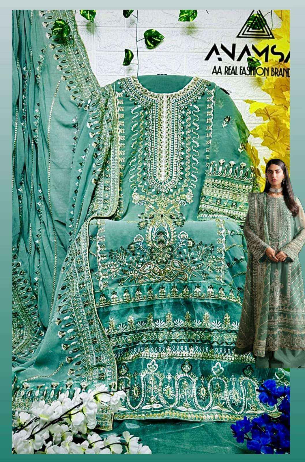 Anamsa D No 230 Georgette Dress Material 4 pcs Catalogue