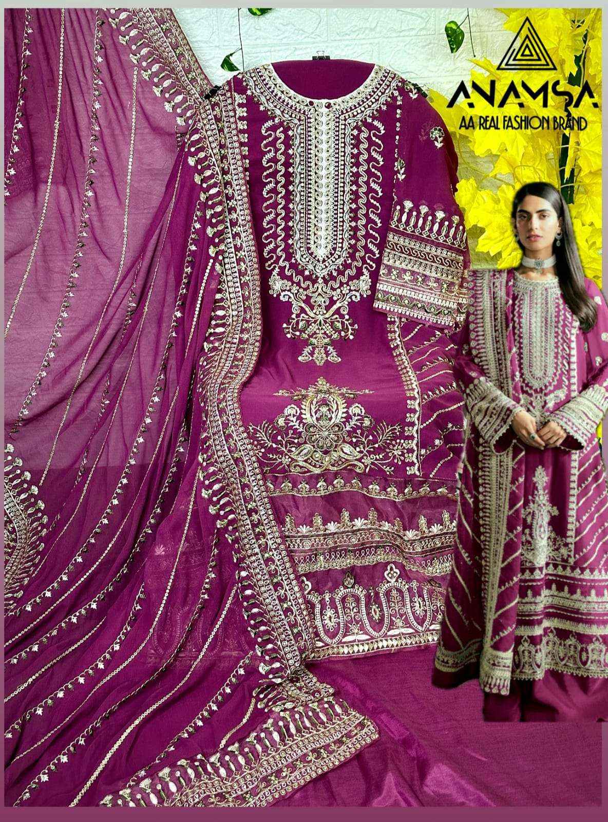 Anamsa D No 230 Georgette Dress Material 4 pcs Catalogue