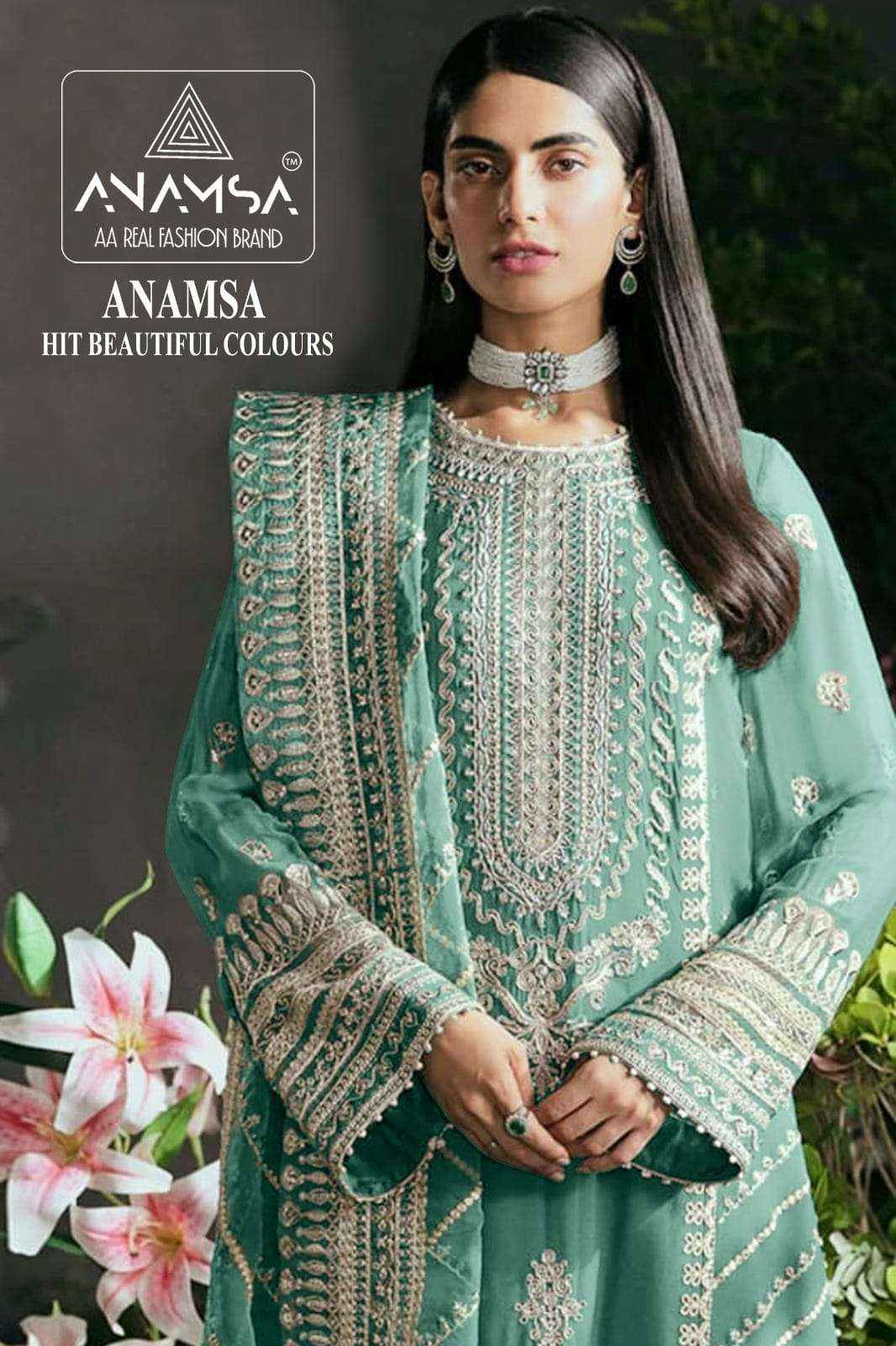 Anamsa D No 230 Georgette Dress Material 4 pcs Catalogue