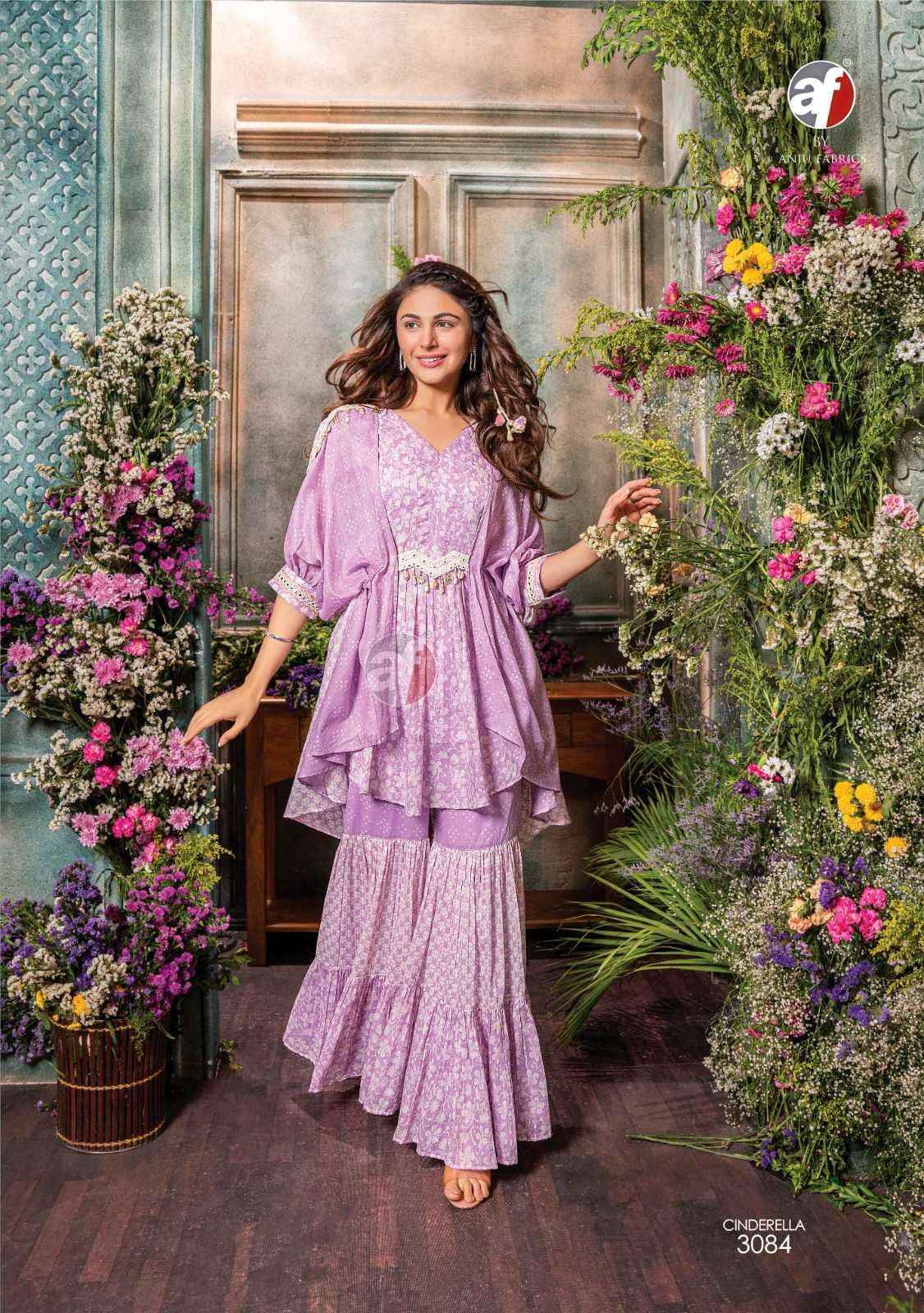 Anju Fab Cindrella Vol-3 Pure Cotton Sharara Readymade Suit (4 Pc Catalog)