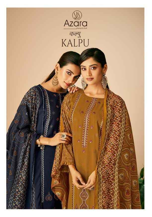 Azara Kalpu Rayon Salab Cotton Dress Material (8 Pc Catalog)