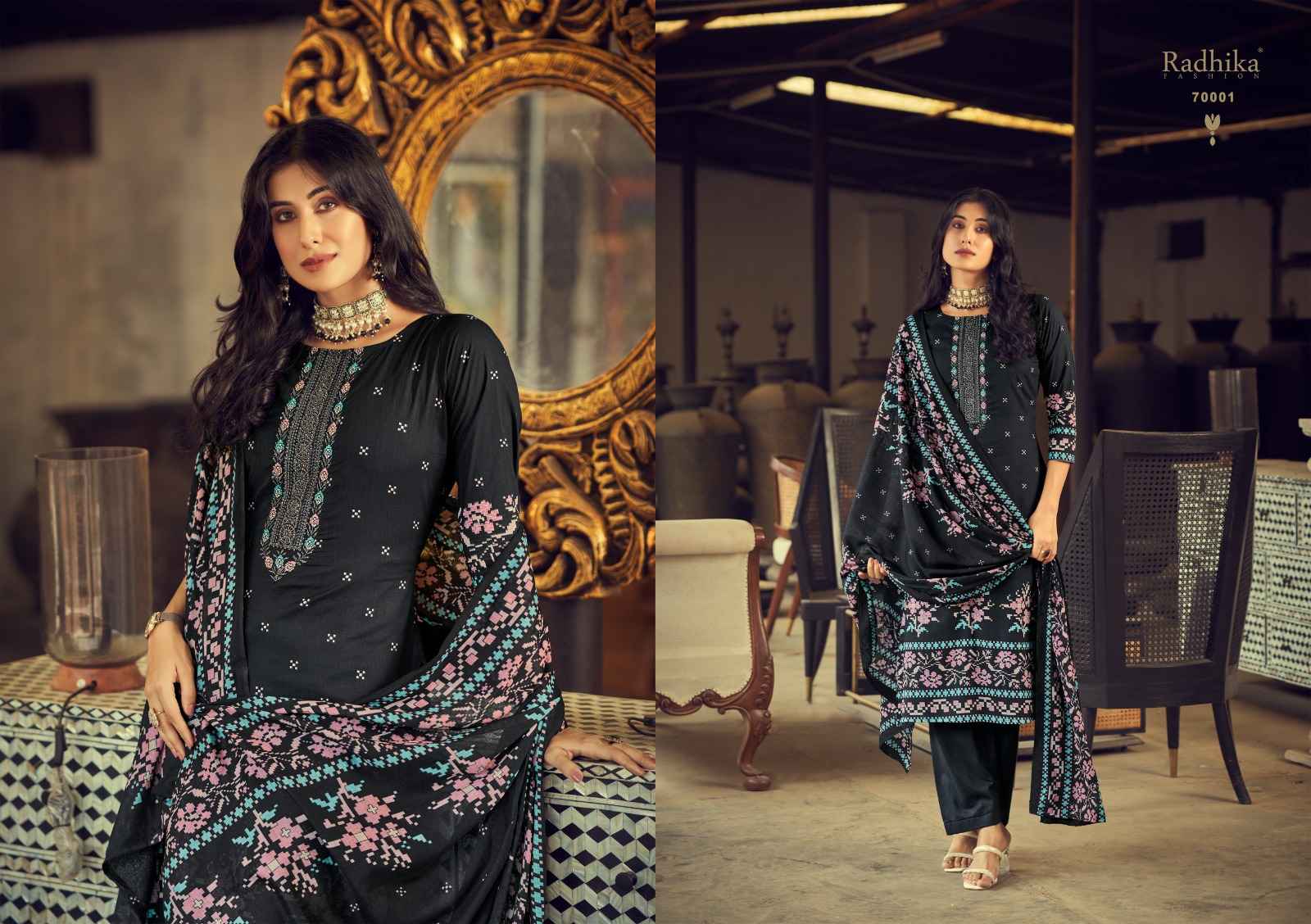 Azara Karachi Fashion Mussaret Vol-24 Zam Cotton Dress Material (8 Pc Catalog)