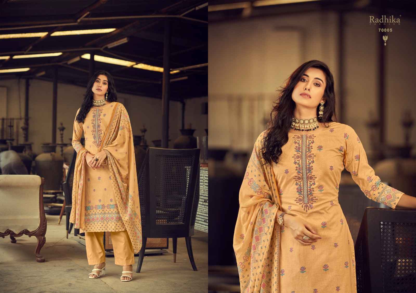 Azara Karachi Fashion Mussaret Vol-24 Zam Cotton Dress Material (8 Pc Catalog)