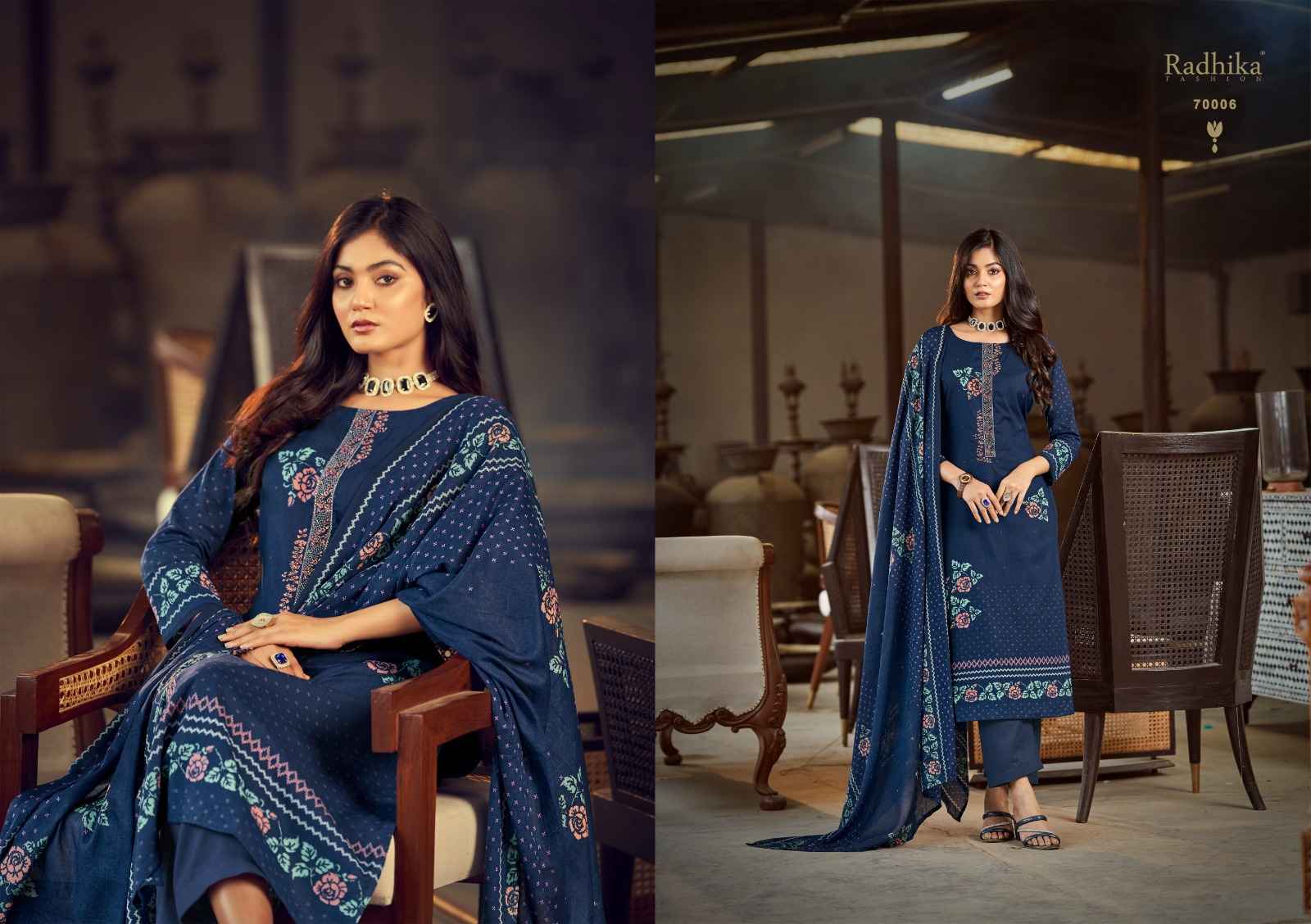 Azara Karachi Fashion Mussaret Vol-24 Zam Cotton Dress Material (8 Pc Catalog)