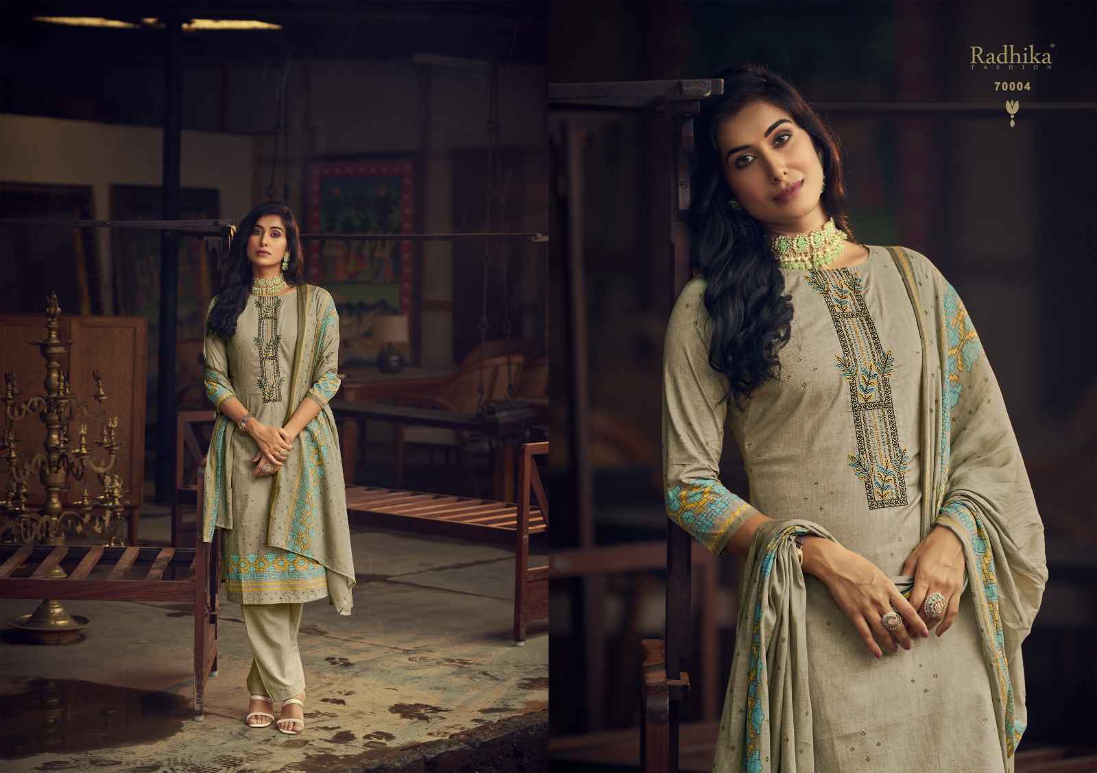 Azara Karachi Fashion Mussaret Vol-24 Zam Cotton Dress Material (8 Pc Catalog)